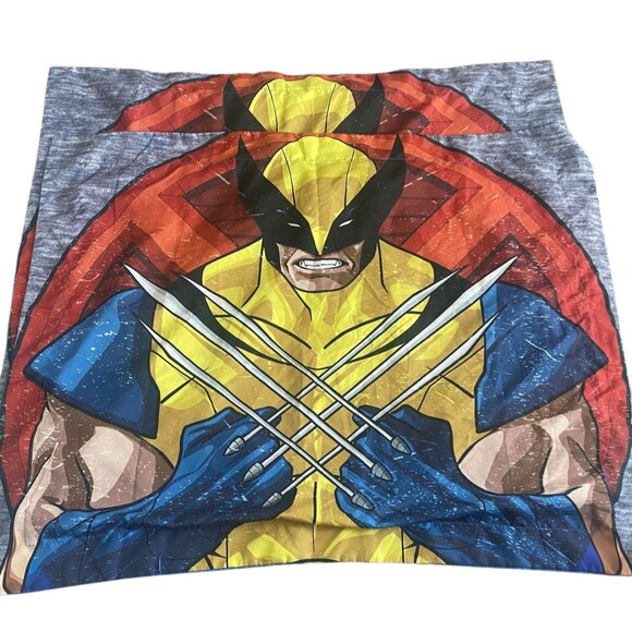 Marvel Wolverine Pillowcases Set of 2 Standard Size Comic Art Blue Reverse - Picture 1 of 4